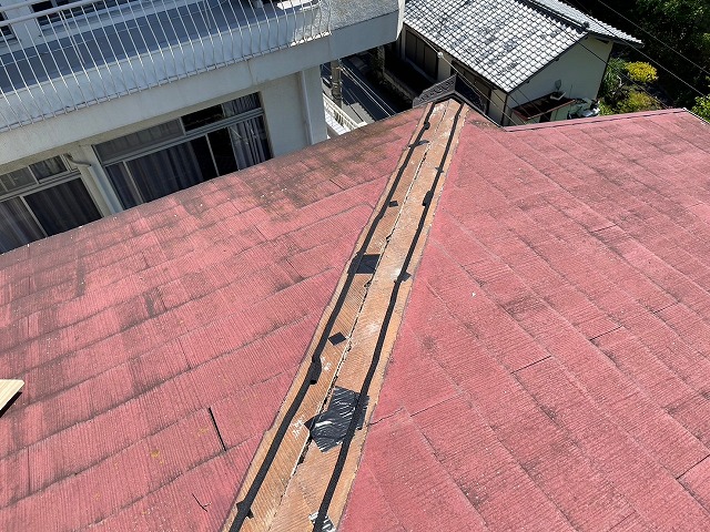 西宮市　棟板金交換施工